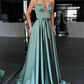 Elegant Spaghetti-Straps V-Neck Sleeveless Prom Dress Long  gh1953