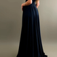 V-neckline Maxi Long Prom Dress with Wide Waistband  gh1925