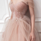 ROBE DE BAL LONGUE EN TULLE ROSE ROBE DE SOIRÉE ROSE gh2448