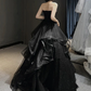 Black Sweetheart Tulle Layers Ball Gown Formal Dresses, Black Evening Dress Prom Dress  gh2302