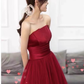 Trägerloses Abschlussballkleid, rotes Partykleid, bezauberndes Hochzeitskleid gh2549