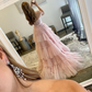 Cute A Line Off the Shoulder Pink Tulle Prom Dresses Quinceanera Dresses gh2495