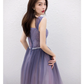 Purple Gradient Beaded Tulle Long Chich Party Dress, A-line Tulle New Prom Dress Formal Dress gh2095