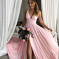 Elegant A-Line V-Neck Long Prom Dresses Formal Evening Gowns gh2439