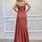 Spaghetti-Straps Long Beadings Mermaid Prom Dress Split With Ruffles gh1960