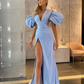 Long Mermaid Split Prom Dress With Puffy Sleeves gh2135