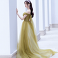 Cute tulle long prom dress A line evening gown gh2230