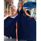 Elegant A-Line V-Neck Long Prom Dresses Formal Evening Gowns gh2439