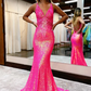 Lavender Sequins Long Prom Dress Sparkly Evening Dress gh2256