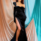 Schulter-Falten-Patchwork-hohe Spalte-elegantes reizvolles Nachtklub-Kleid der Frauen-einer gh1991