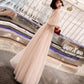 Stylish v neck tulle lace long prom dress formal dress  8535