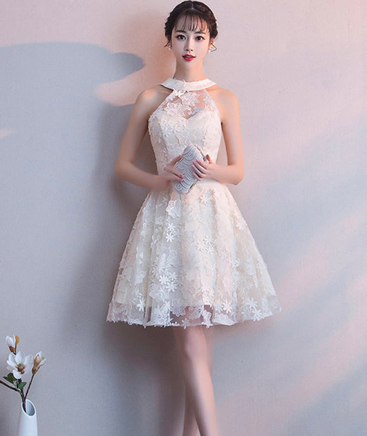 Cute tulle lace short prom dress party dress  8415