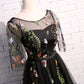 Cute lace short prom dress black homecoming dress  8501