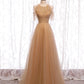 High quality A line tulle long prom dress bridesmaid dress  8370