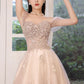 Stylish tulle sequins long prom dress evening dress  8714