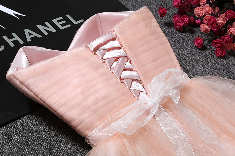 Süßes kurzes Abschlussballkleid mit Herzausschnitt in Pink, Abendkleider in Pink 7672