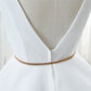 Süßes weißes kurzes Abschlussballkleid mit V-Ausschnitt, Heimkehrkleider 7645