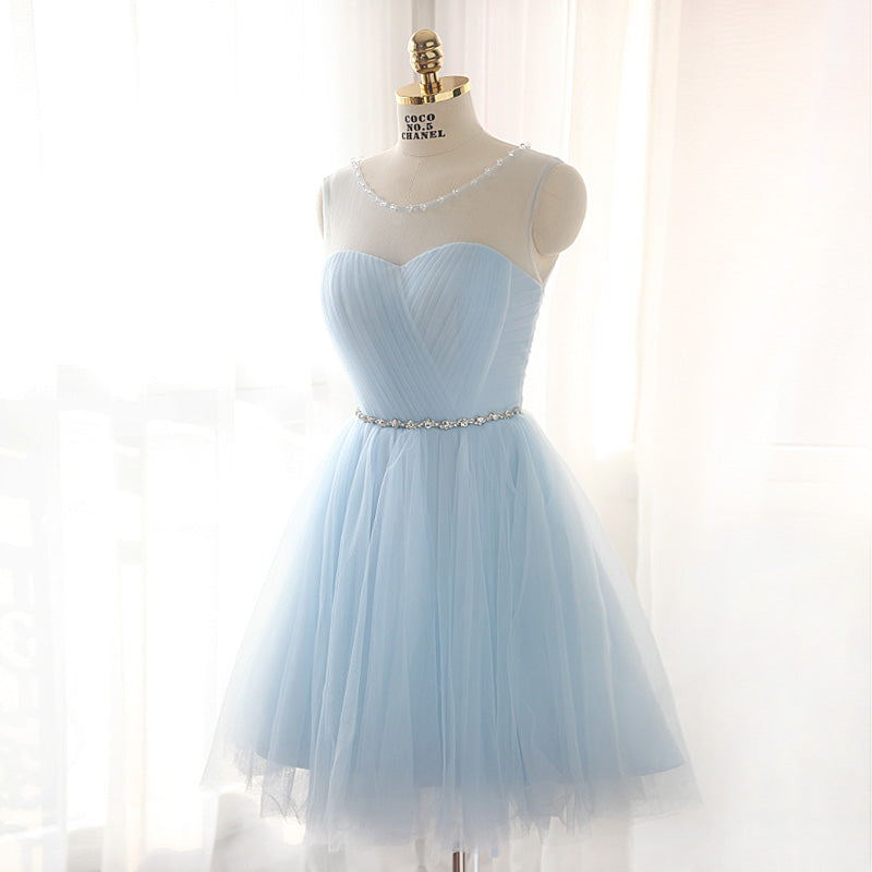Charming A-line tulle short prom dress,homecoming dresses  7671