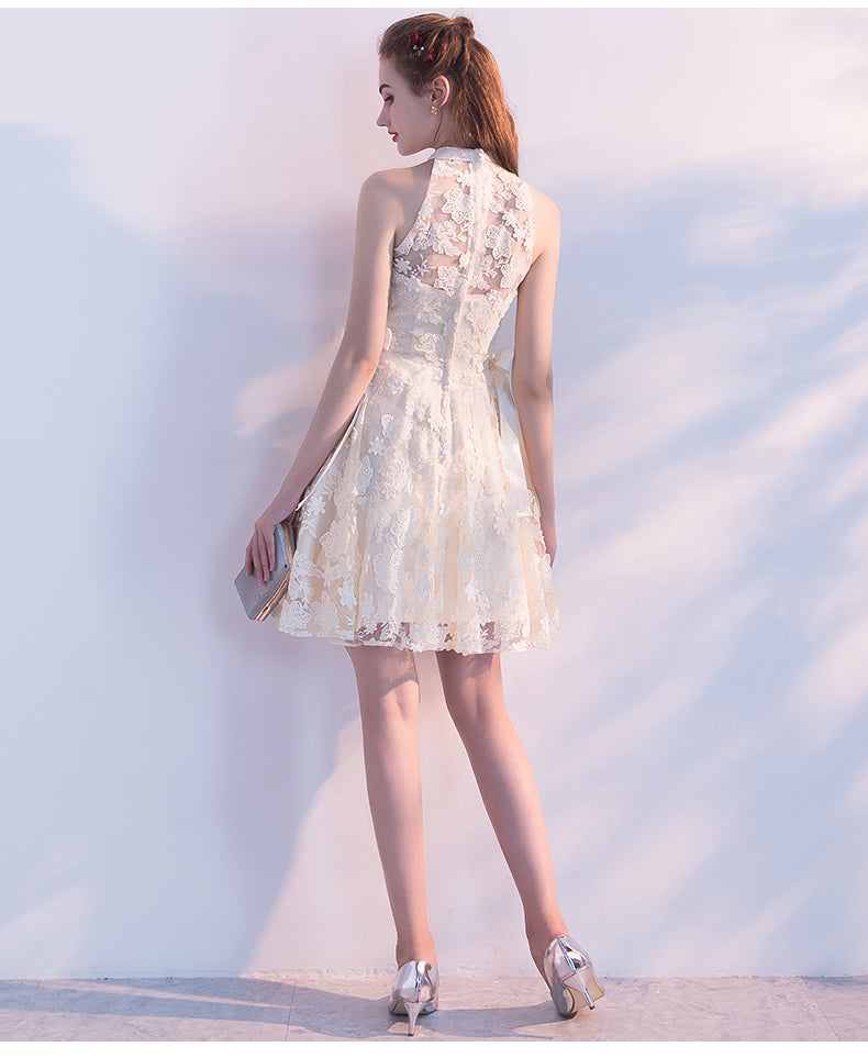 Cute lace short prom dress homecoming dress  8307
