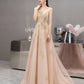High quality A line tulle long prom dress formal dress  8288