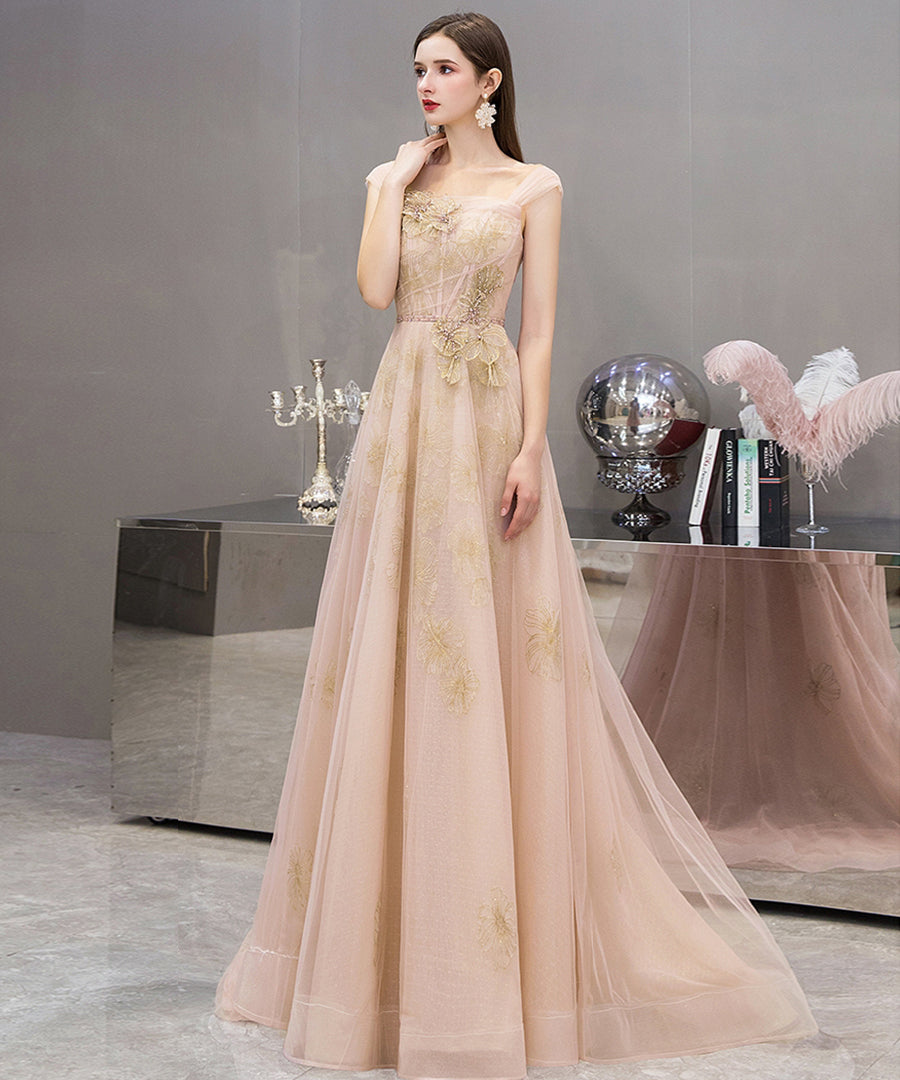 High quality A line tulle long prom dress formal dress  8288