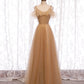 High quality A line tulle long prom dress bridesmaid dress  8370