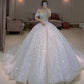 Amazing tulle sequins ball gown dress formal dress  8507