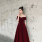 Burgundy velvet short prom dress homecoming dress  8484