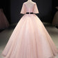 Pink tulle lace long ball gown dress fahion dress  8723