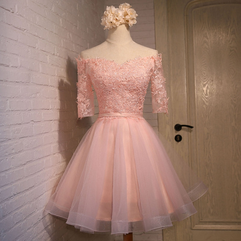 Charming A-line tulle short prom dress,homecoming dresses 7670