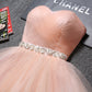 Cute pink sweetheart neck short prom dress,pink evening dresses  7672