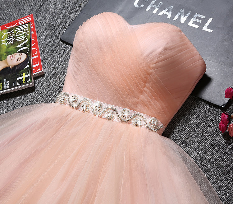 Süßes kurzes Abschlussballkleid mit Herzausschnitt in Pink, Abendkleider in Pink 7672