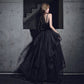 Black tulle long prom dress formal dress  8248
