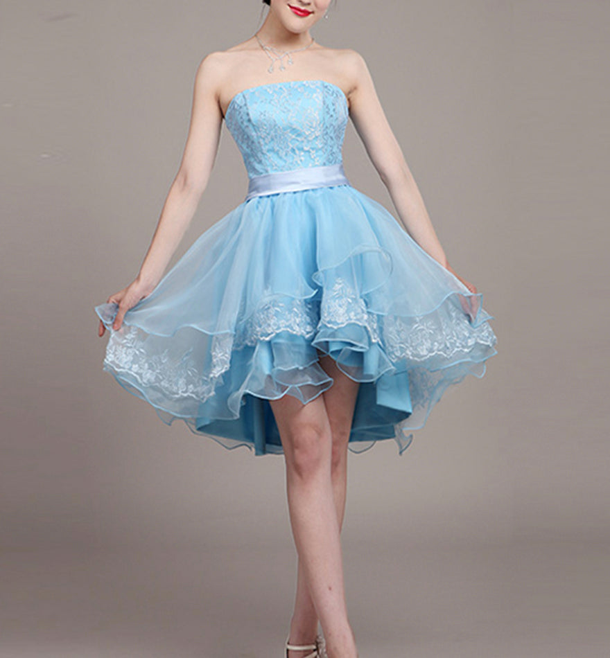 Cute tulle lace short prom dress homecoming dress  8385