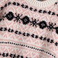 Versatile side slit jacquard loose sweater sweater  7725