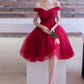 Cute tulle short prom dress party dress  8306