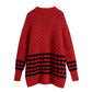 Versatile V-neck oversized sweater sweater sweater coat  7724