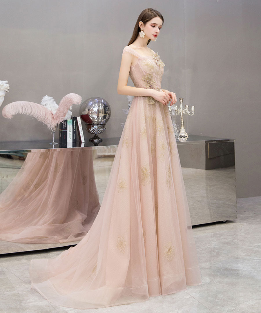 High quality A line tulle long prom dress formal dress  8288