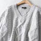 New style temperament versatile V-neck loose casual octet knitted sweater  7759