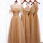 High quality A line tulle long prom dress bridesmaid dress  8370