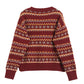 Mori jacquard striped sweater sweet aging cardigan jacket  7729
