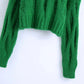 Hole decorated high neck Pullover Sweater  7714