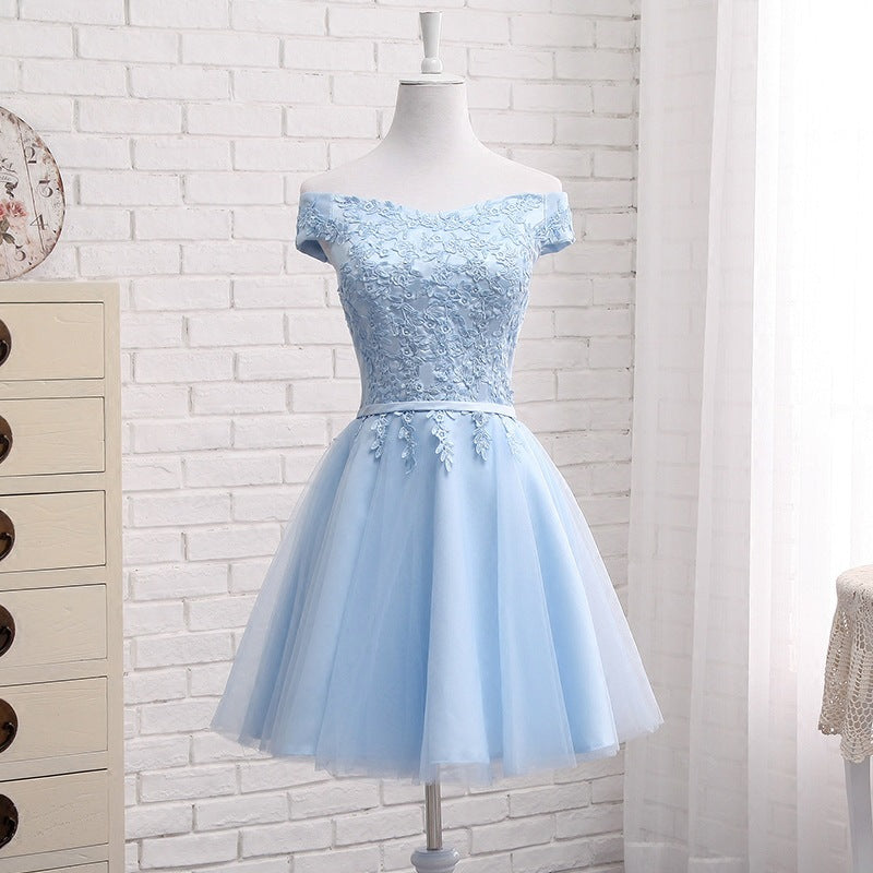 Cute lace short prom dress homecoming dress  8290