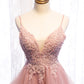 Cute v neck lace short prom dress high low evening dress  8315
