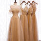 High quality A line tulle long prom dress bridesmaid dress  8370
