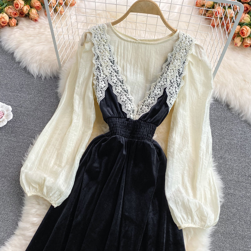 Cute lace two pieces dress fashion dress  403