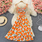 Cute A line floral dress fashion dress  422