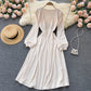 Cute A line long sleeve dress fashion dress  429