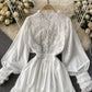 Cute lace long sleeve dress fashion dress  428