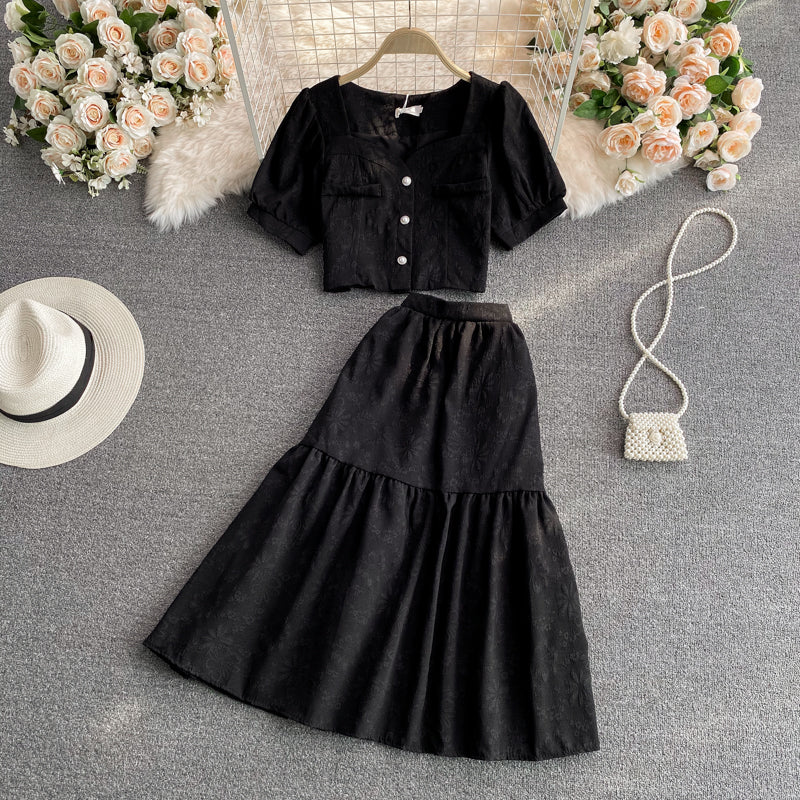 Cute two pieces dress white dress  582